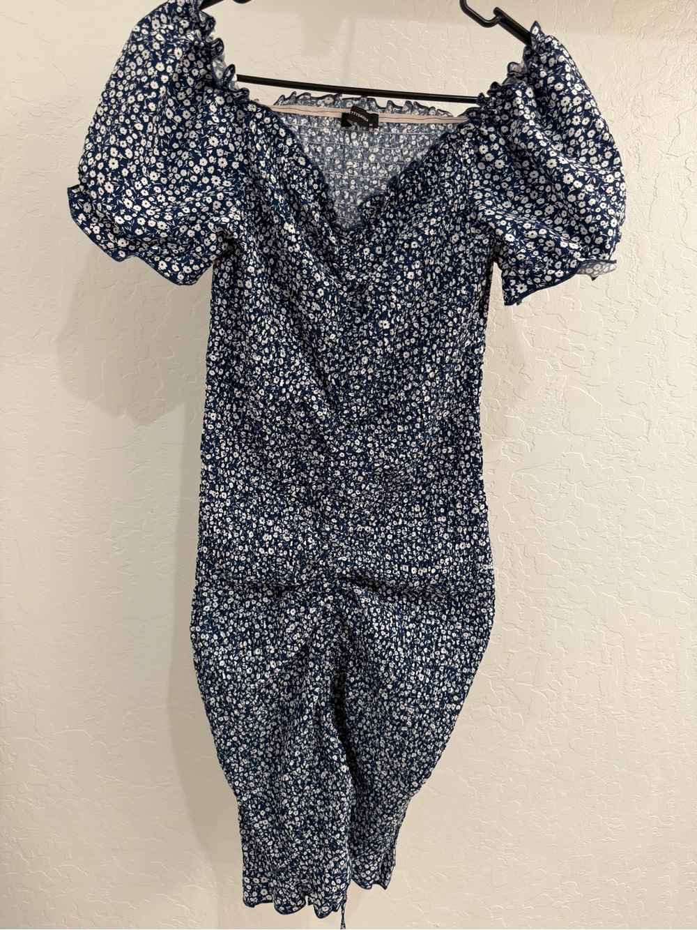 Amazon Navy Blue Floral Midi Dress